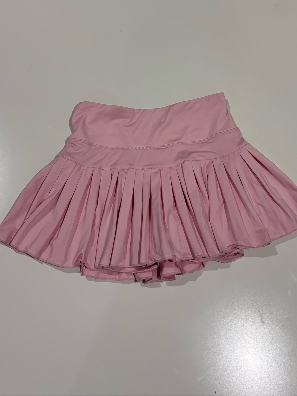 Gold Hinge Women's Pink Flared Skater Skirt with Ruffle Hem